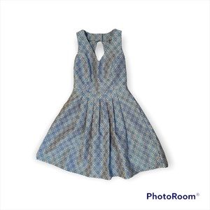 Banana Republic dress embroidered blue flowers